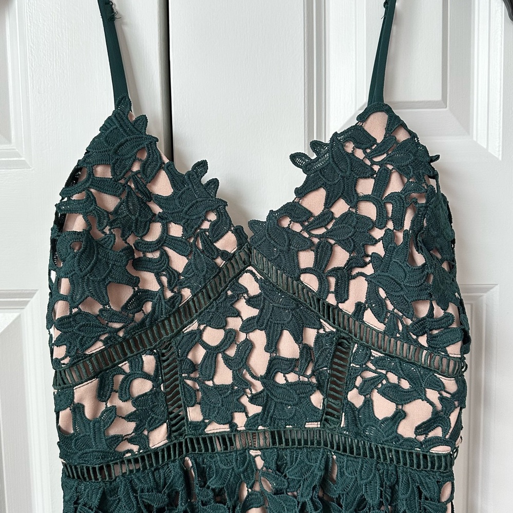 Aqua Midi Green Lace Dress XS - Picture 2 of 4